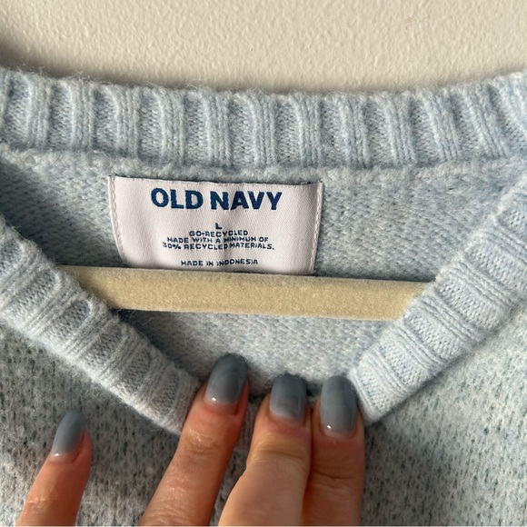 Old Navy cozy knit crew neck wool blend sweater L - Picture 4 of 7